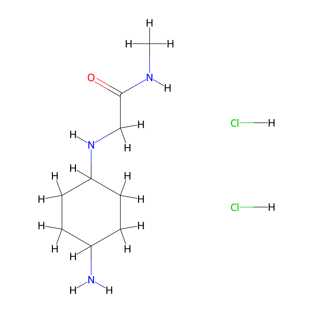 2-[(4-aminocyclohexyl)amino]-N-methylacetamide dihydrochloride molecular structure, CAS 2413886-88-9