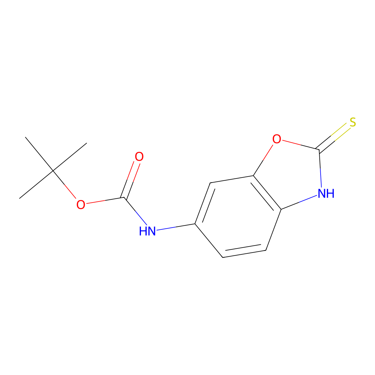 tert-butyl N-(2-sulfanyl-1,3-benzoxazol-6-yl)carbamate molecular structure, CAS 2413886-89-0