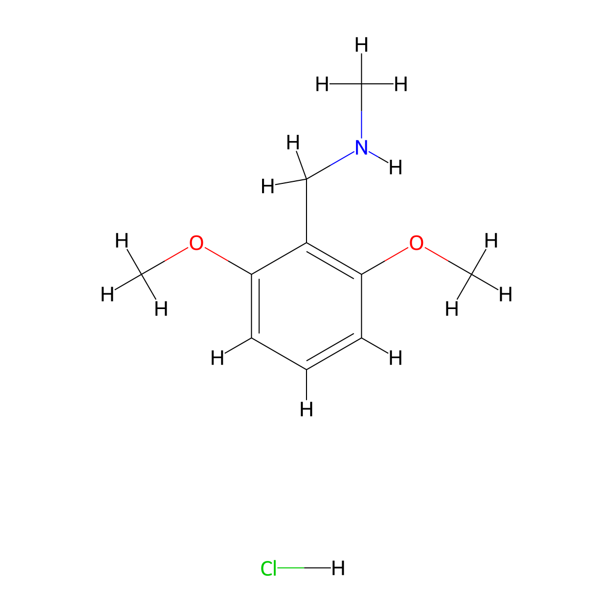 [(2,6-Dimethoxyphenyl)methyl](methyl)amine hydrochloride molecular structure, CAS 2413887-07-5