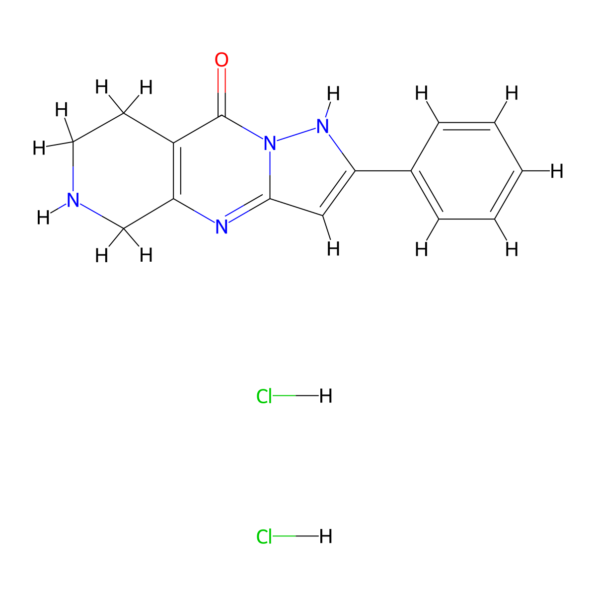 5-Phenyl-2,6,7,12-tetraazatricyclo[7.4.0.0,3,7]trideca-1(9),2,4-trien-8-one dihydrochloride molecular structure, CAS 2413896-41-8