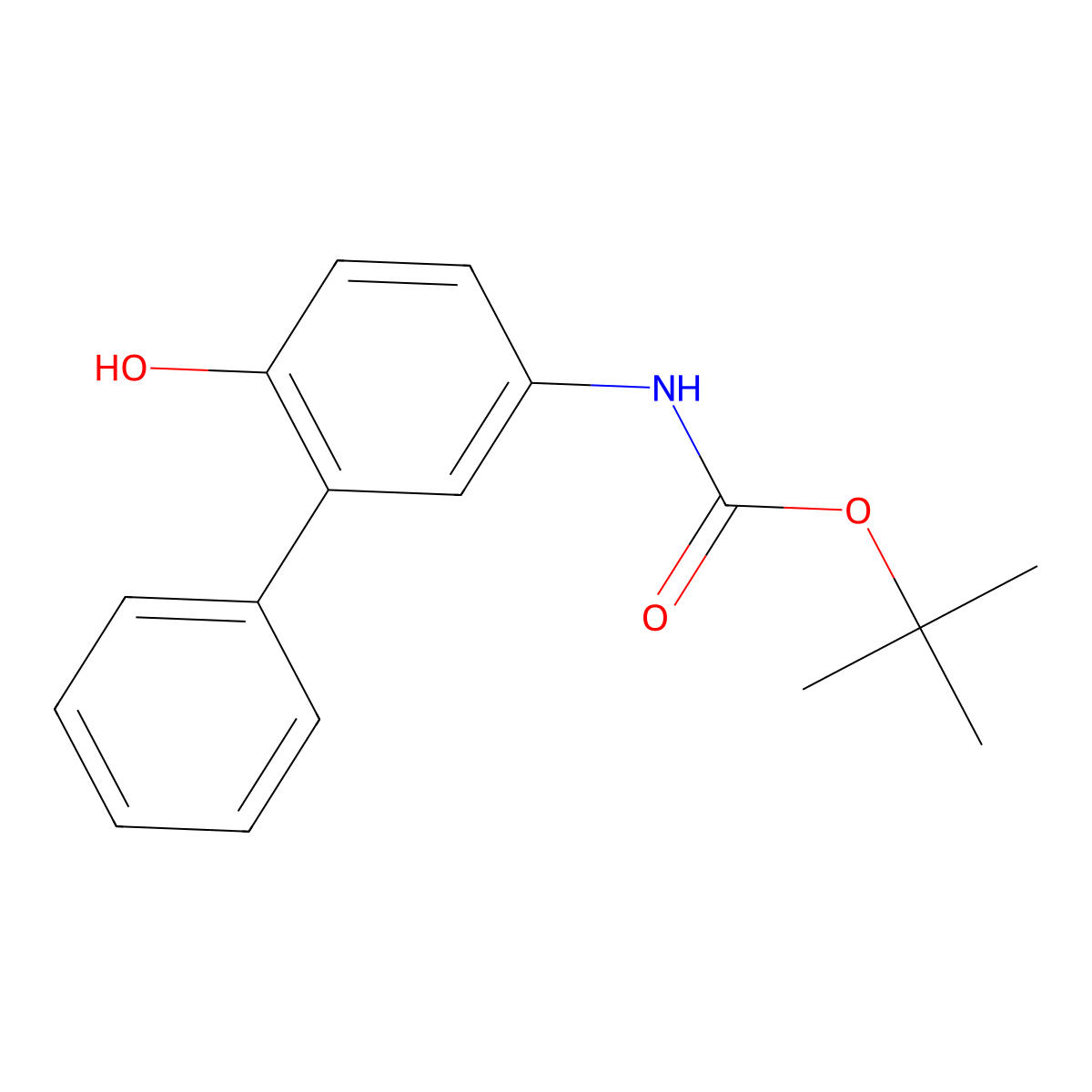 tert-butyl N-{6-hydroxy-[1,1'-biphenyl]-3-yl}carbamate molecular structure, CAS 2413896-43-0