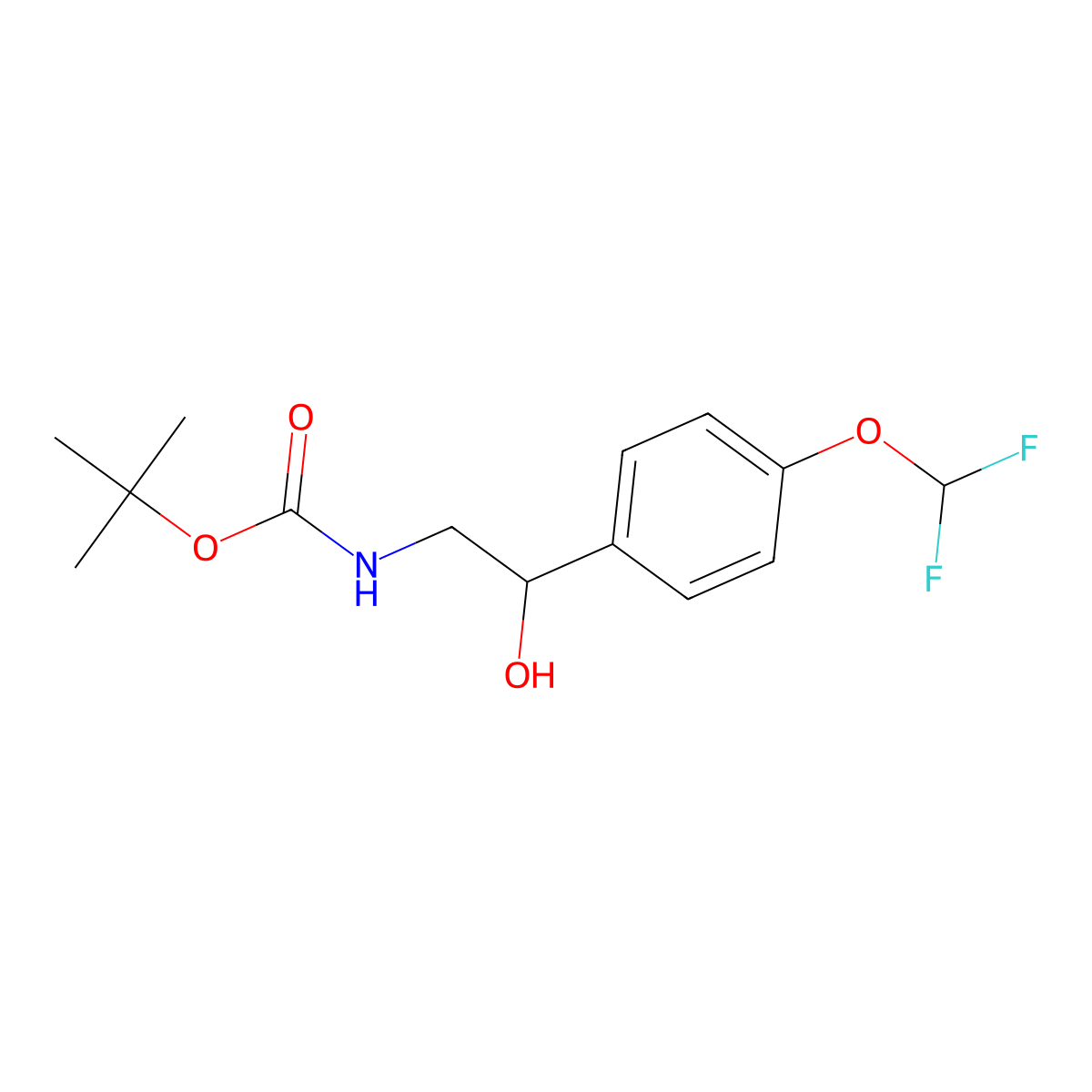tert-butyl N-{2-[4-(difluoromethoxy)phenyl]-2-hydroxyethyl}carbamate molecular structure, CAS 2413896-56-5