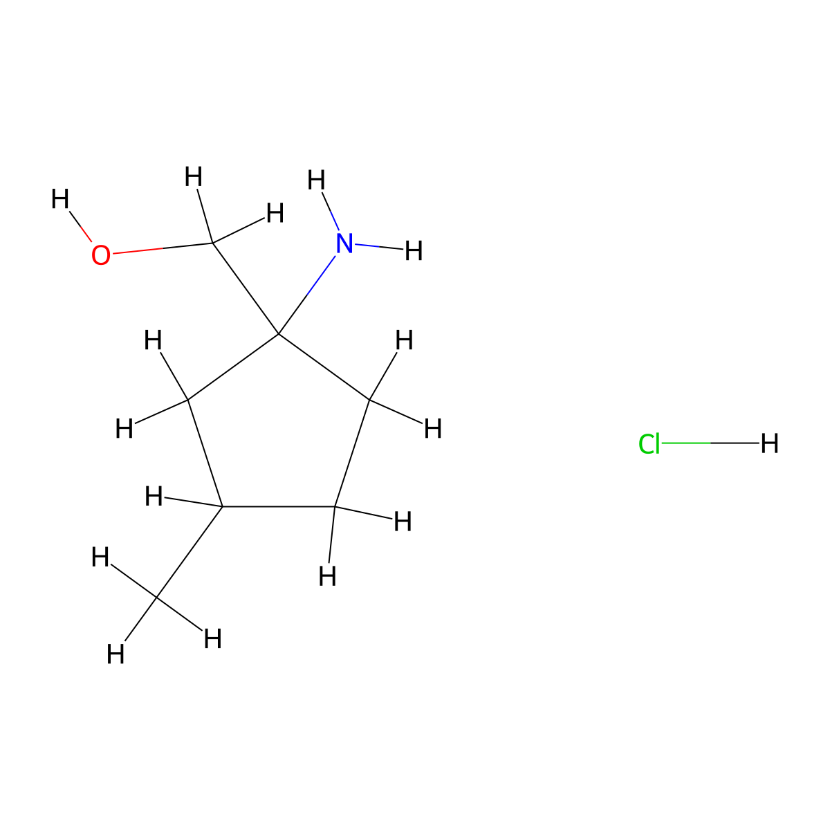 (1-Amino-3-methylcyclopentyl)methanol hydrochloride molecular structure, CAS 2413896-68-9