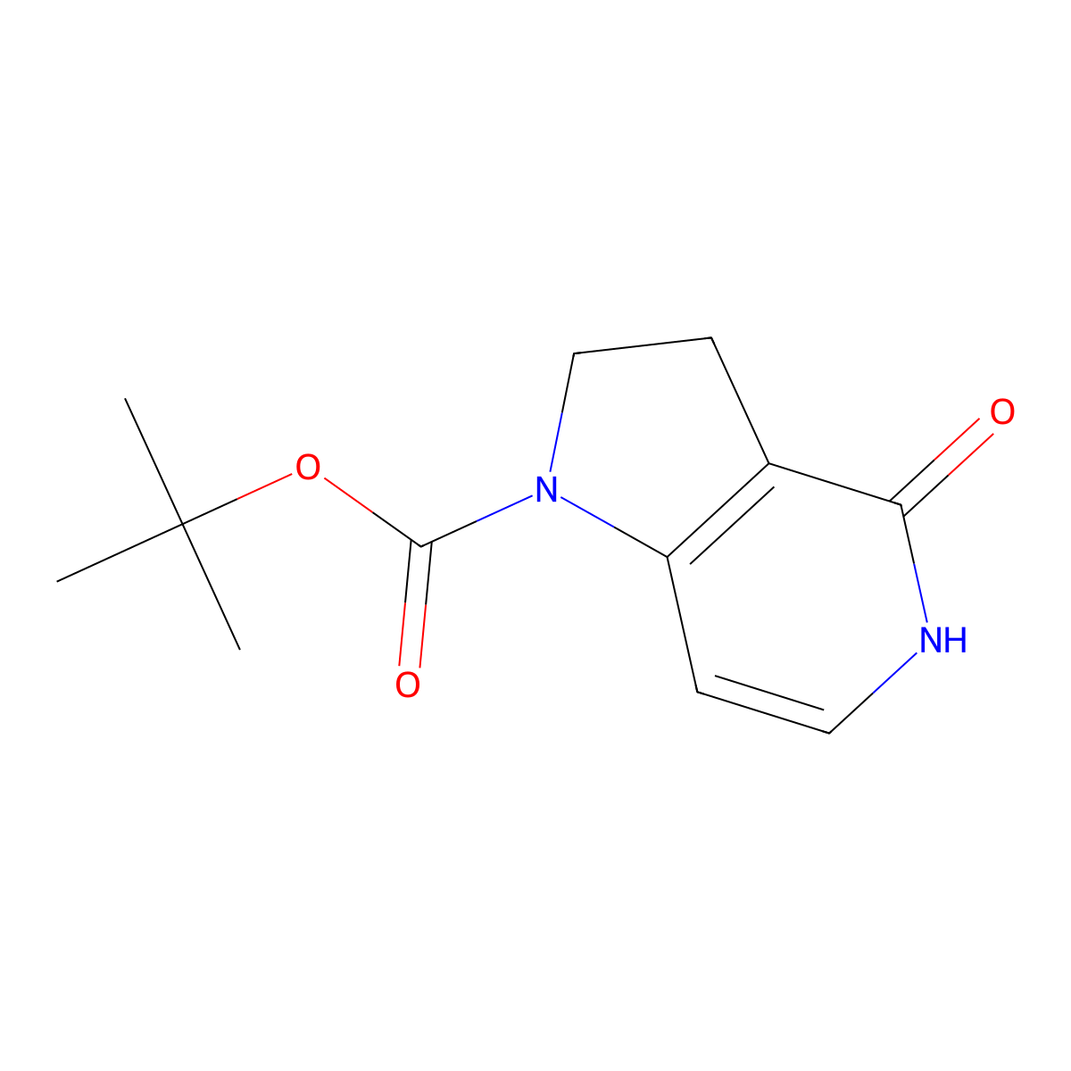 tert-butyl 4-hydroxy-1H,2H,3H-pyrrolo[3,2-c]pyridine-1-carboxylate molecular structure, CAS 2413896-73-6