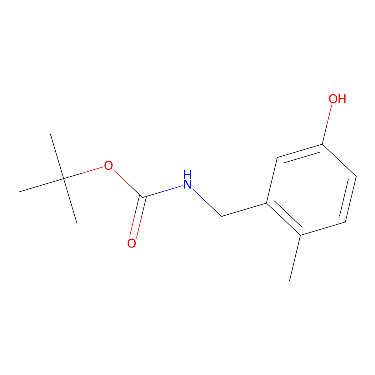 tert-butyl N-[(5-hydroxy-2-methylphenyl)methyl]carbamate molecular structure, CAS 2413897-26-2