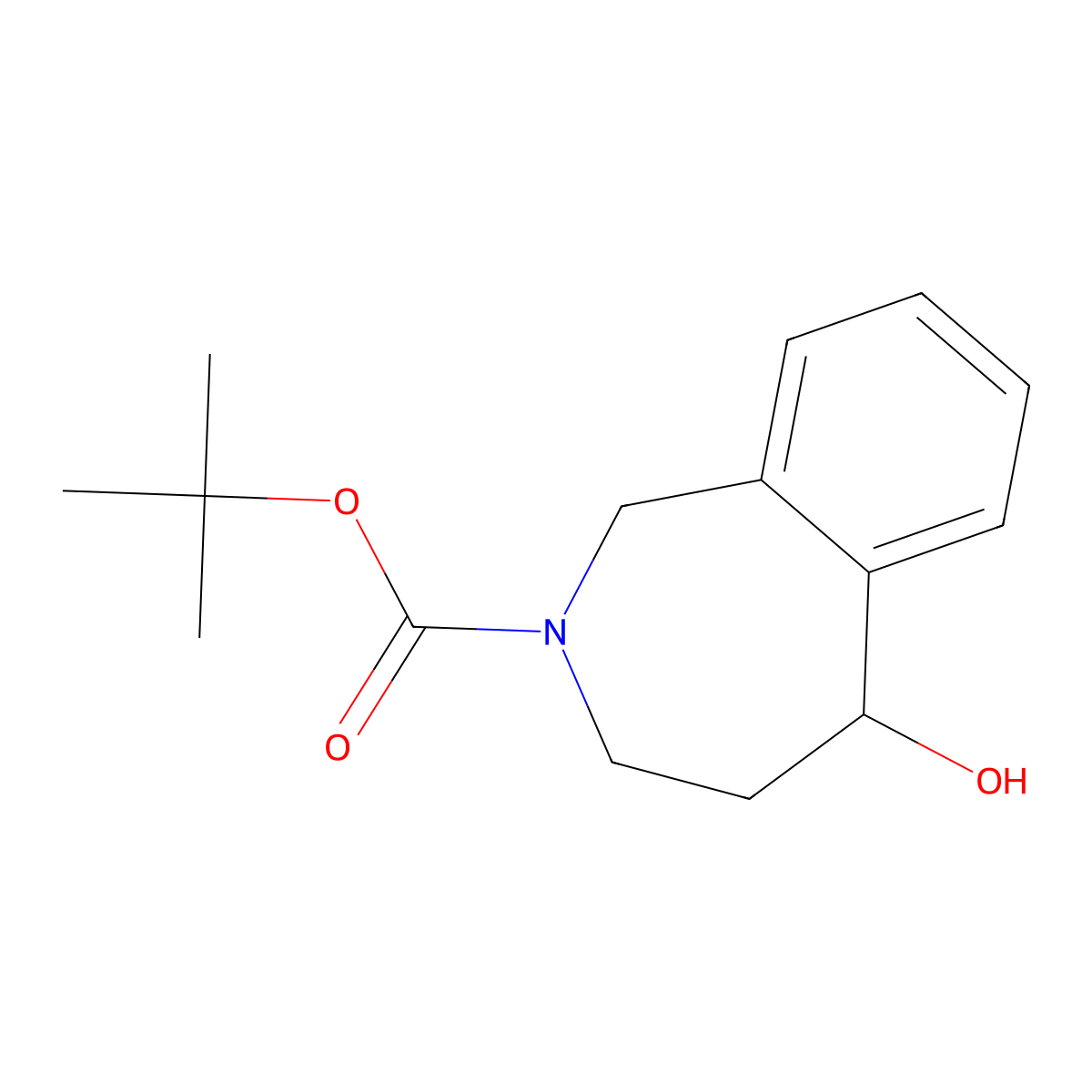 tert-butyl 5-hydroxy-2,3,4,5-tetrahydro-1H-2-benzazepine-2-carboxylate molecular structure, CAS 2413897-50-2