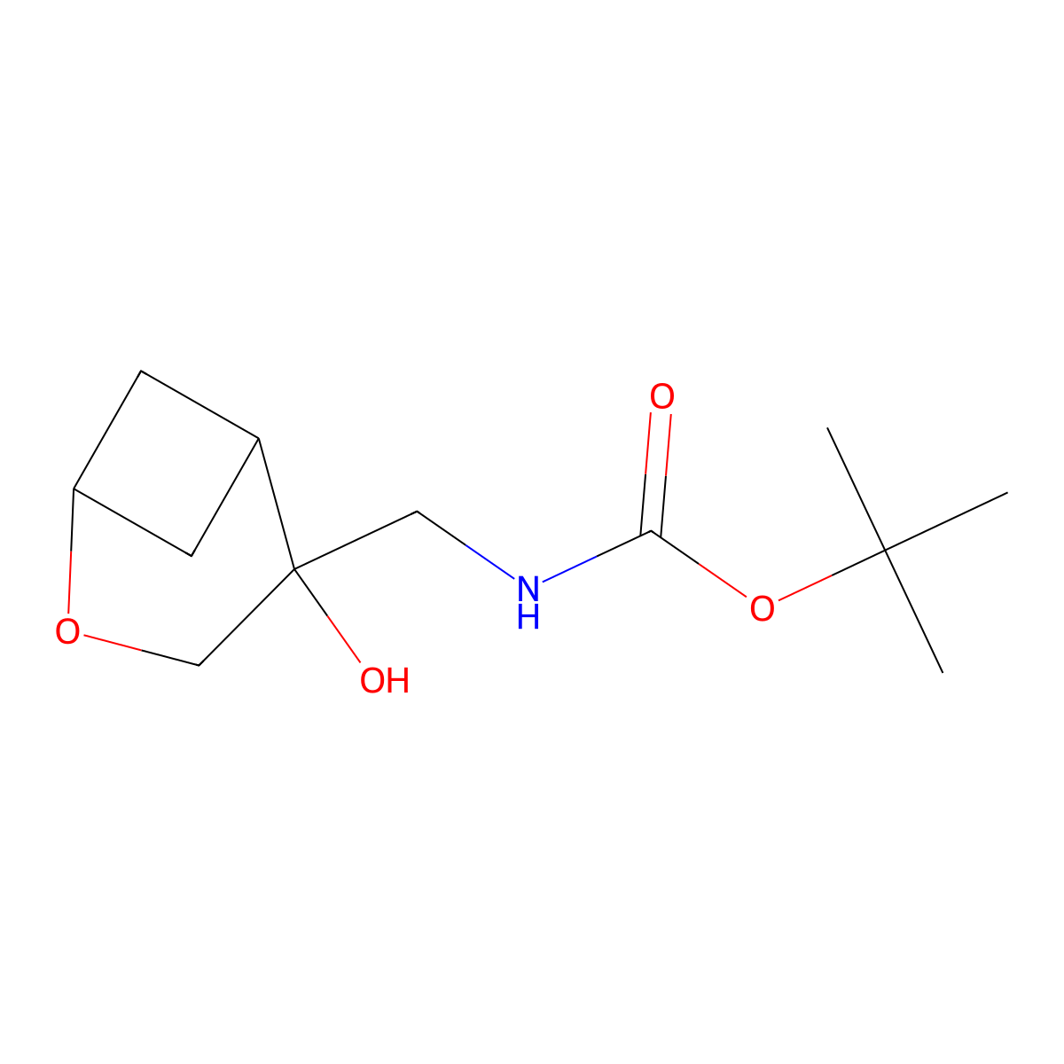 tert-butyl N-({4-hydroxy-2-oxabicyclo[3.1.1]heptan-4-yl}methyl)carbamate molecular structure, CAS 2413897-52-4