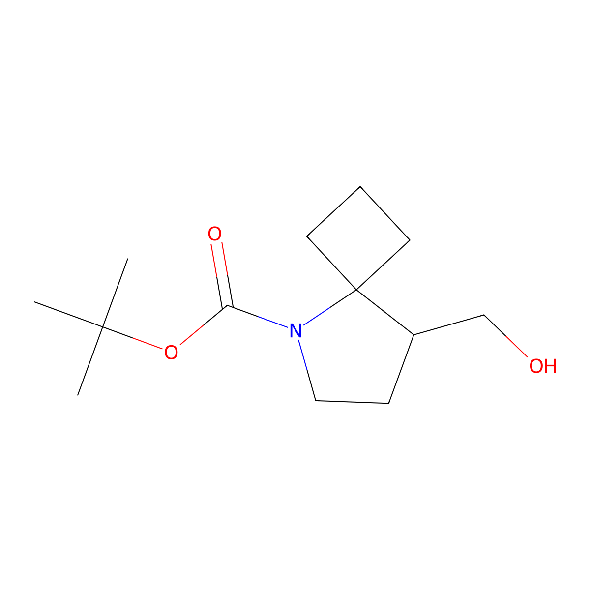 Tert-butyl 8-(hydroxymethyl)-5-azaspiro[3.4]octane-5-carboxylate molecular structure, CAS 2413897-60-4