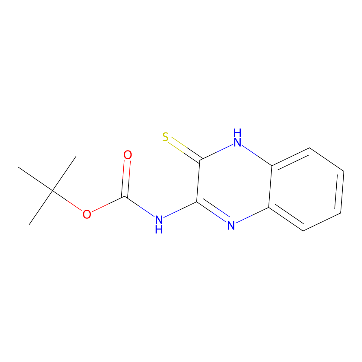 tert-butyl N-(3-sulfanylquinoxalin-2-yl)carbamate molecular structure, CAS 2413898-30-1