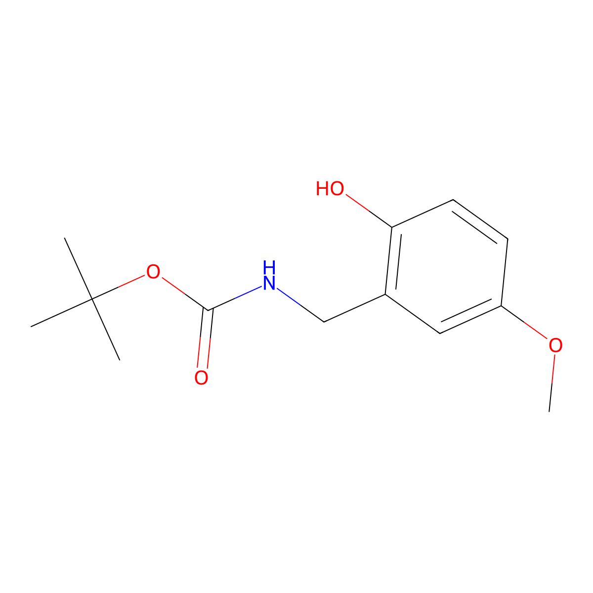 tert-butyl N-[(2-hydroxy-5-methoxyphenyl)methyl]carbamate molecular structure, CAS 2413898-43-6