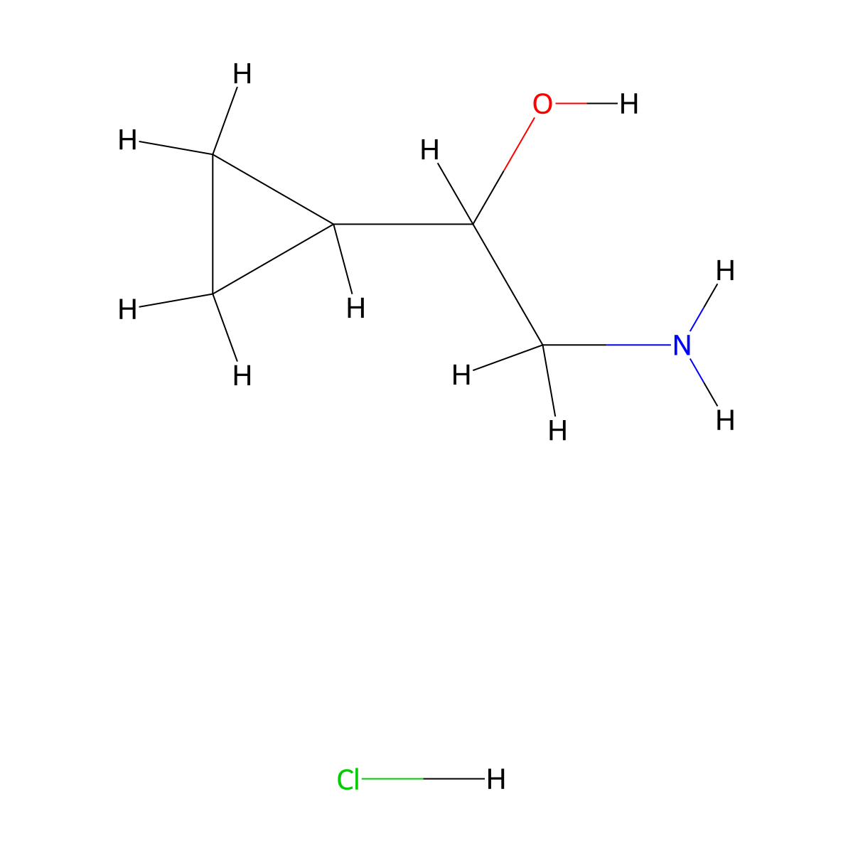 2-Amino-1-cyclopropylethan-1-ol hydrochloride molecular structure, CAS 2413898-48-1