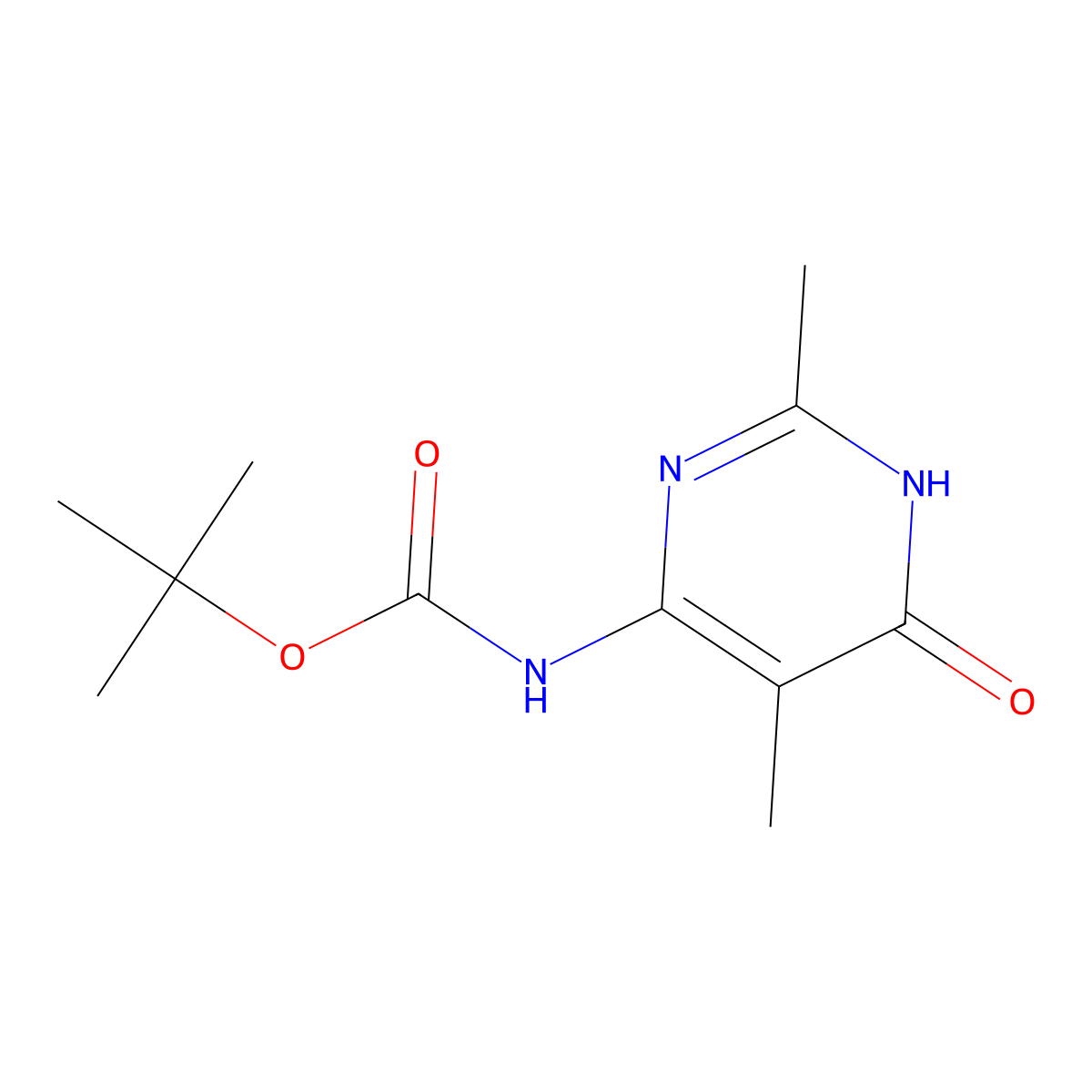 tert-butyl N-(6-hydroxy-2,5-dimethylpyrimidin-4-yl)carbamate molecular structure, CAS 2413898-65-2