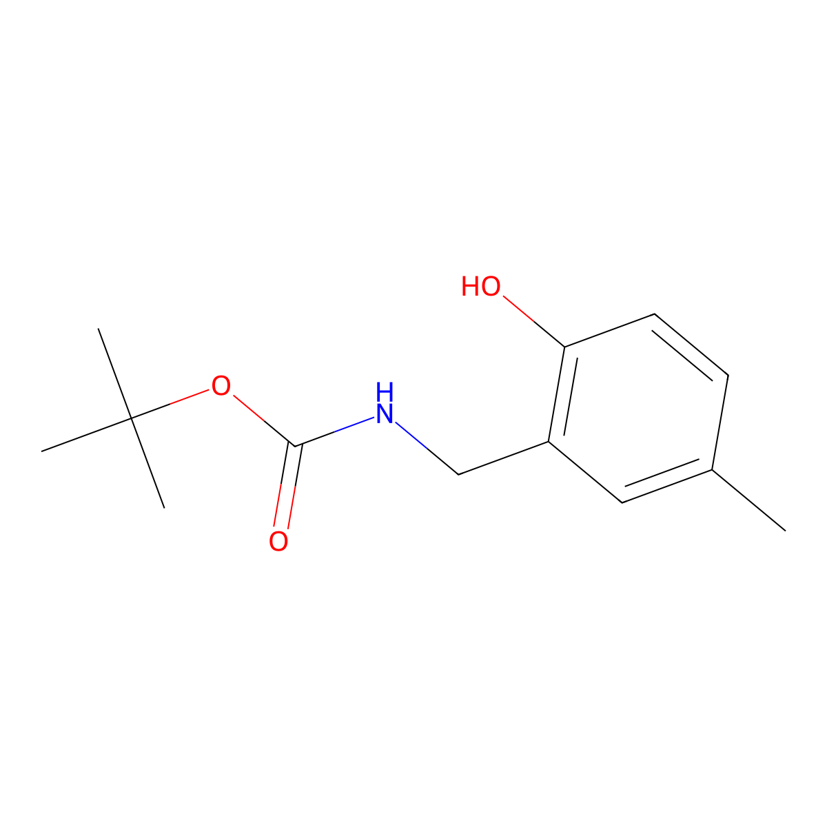 tert-butyl N-[(2-hydroxy-5-methylphenyl)methyl]carbamate molecular structure, CAS 2413898-66-3