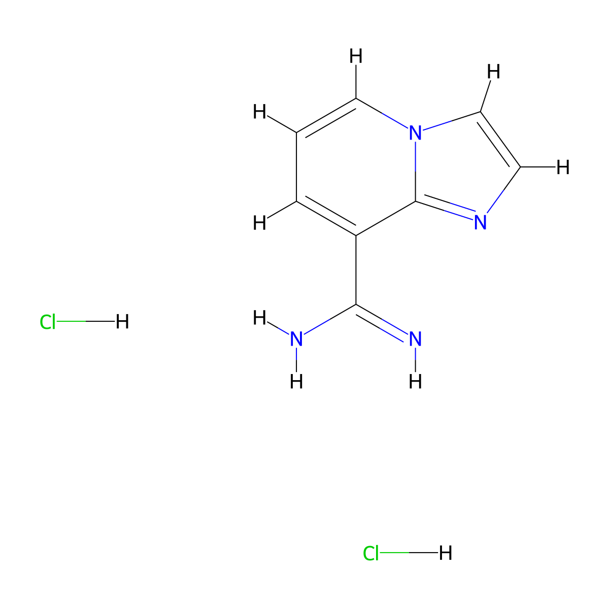 Imidazo[1,2-a]pyridine-8-carboximidamidedihydrochloride molecular structure, CAS 2413898-71-0