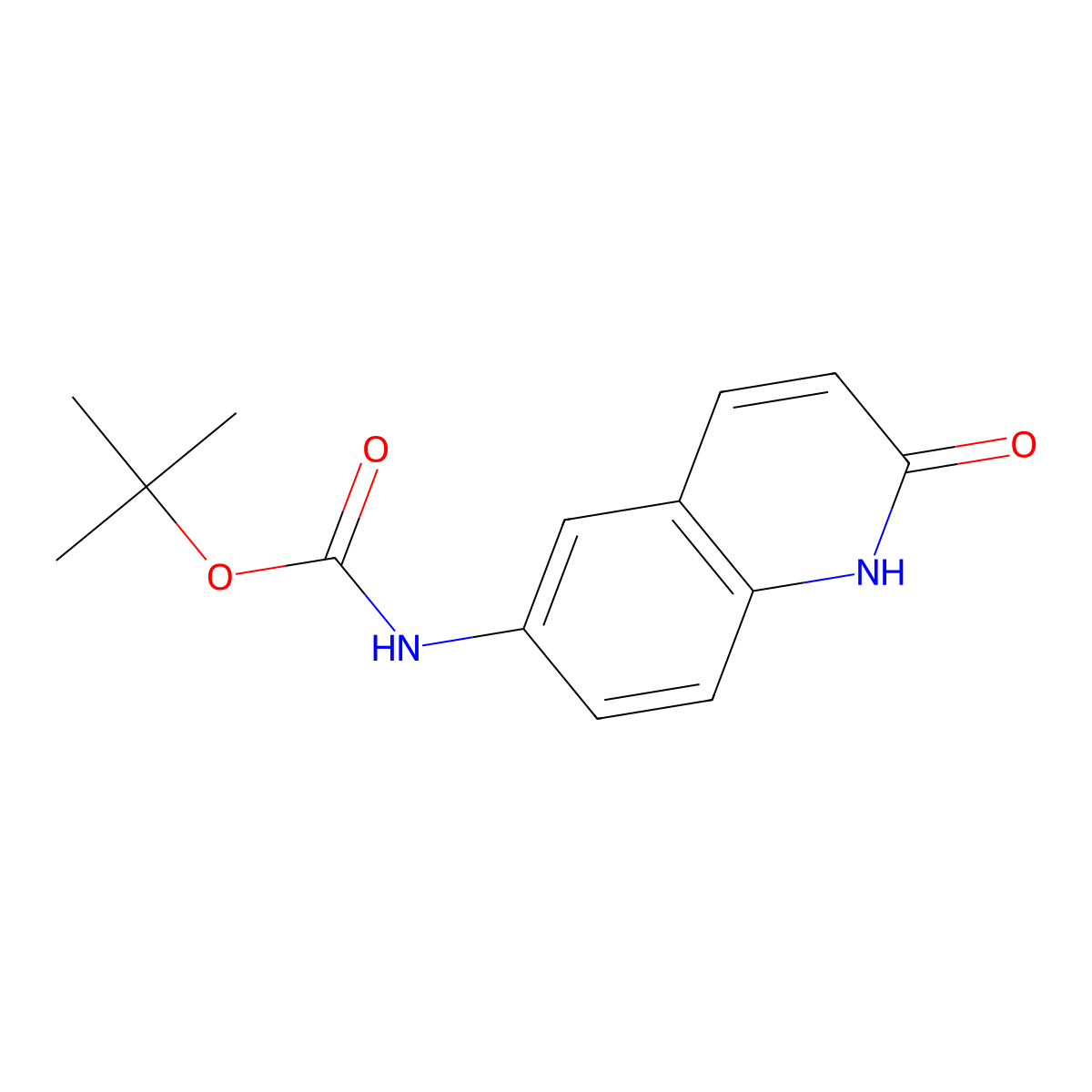 tert-butyl N-(2-hydroxyquinolin-6-yl)carbamate molecular structure, CAS 2413898-73-2