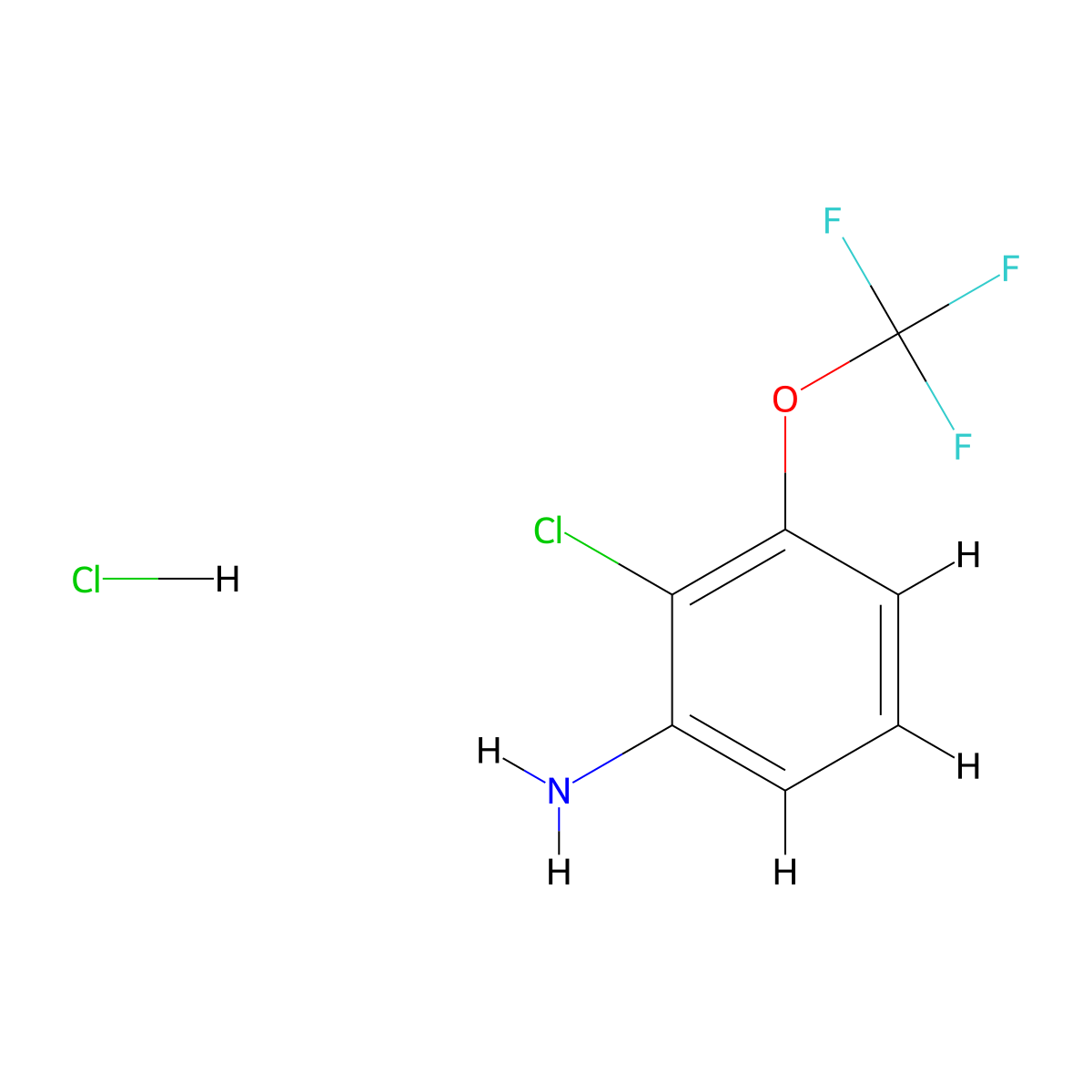 2-Chloro-3-(trifluoromethoxy)aniline hydrochloride molecular structure, CAS 2413899-11-1