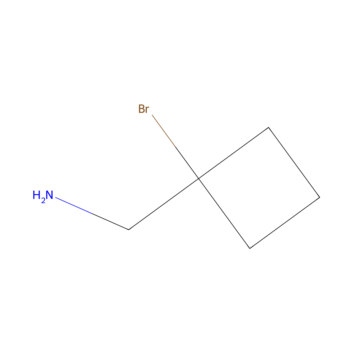 1-(1-Bromocyclobutyl)methanamine molecular structure, CAS 2413899-19-9