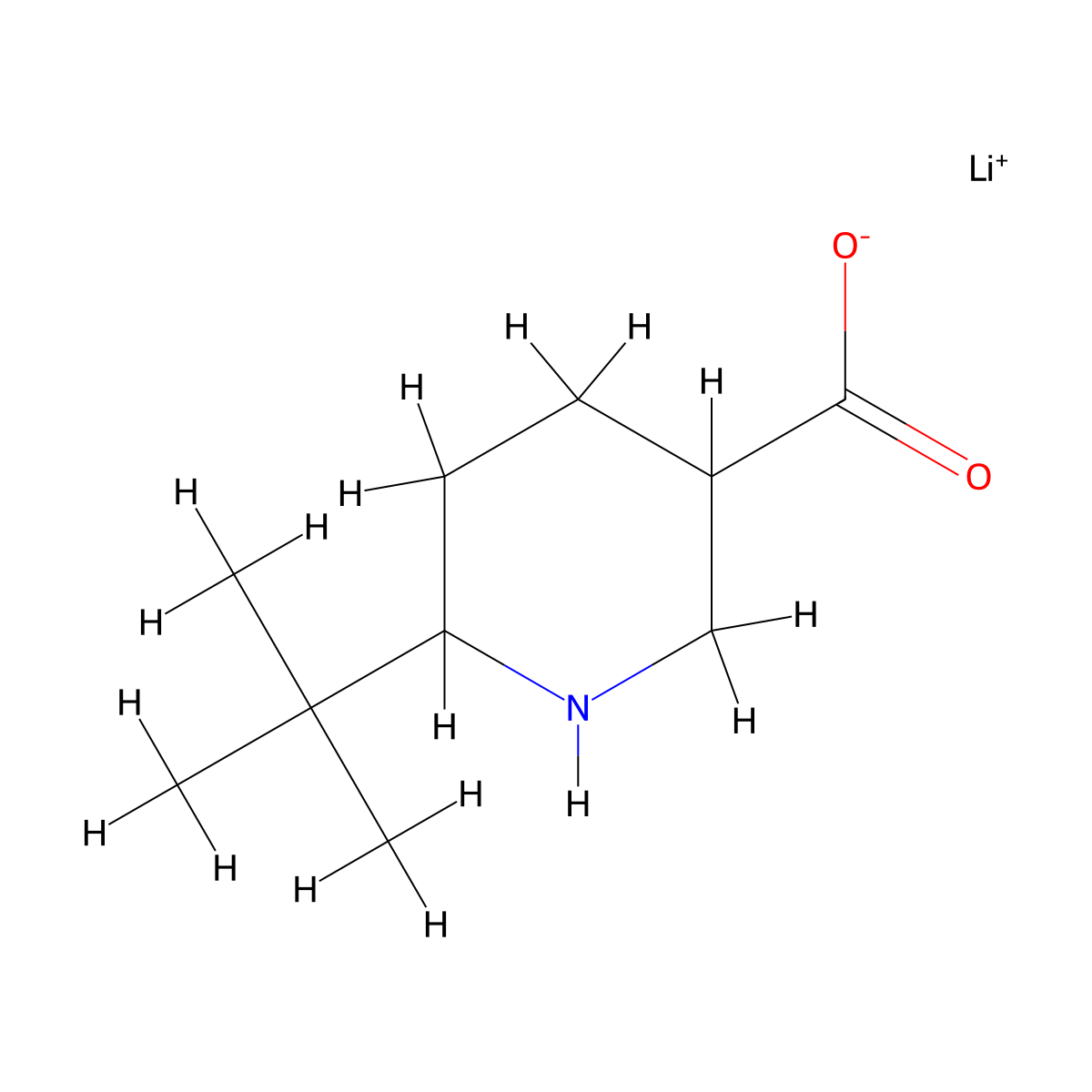Lithium(1+) 6-tert-butylpiperidine-3-carboxylate molecular structure, CAS 2413899-24-6
