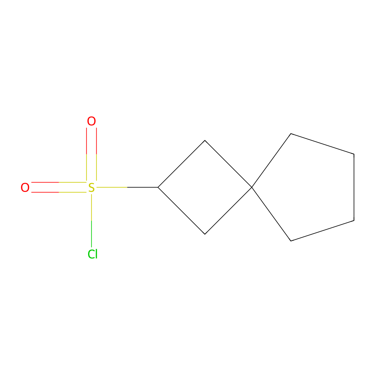 Spiro(3.4)octane-2-sulfonyl chloride molecular structure, CAS 2413899-35-9