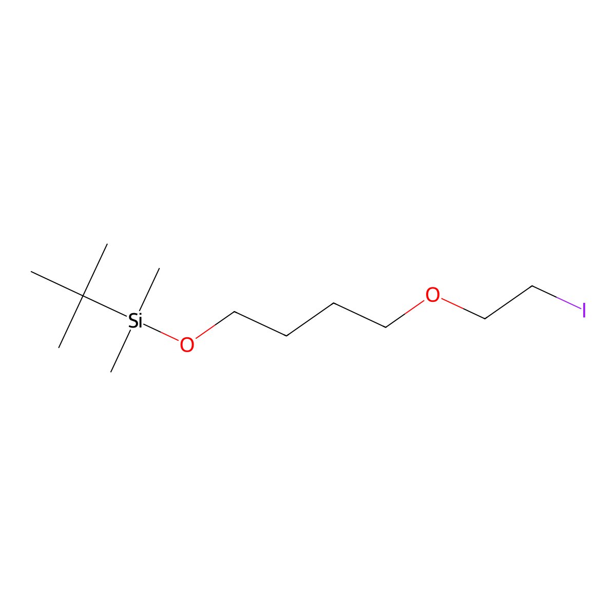 Tert-butyl[4-(2-iodoethoxy)butoxy]dimethylsilane molecular structure, CAS 2413899-48-4