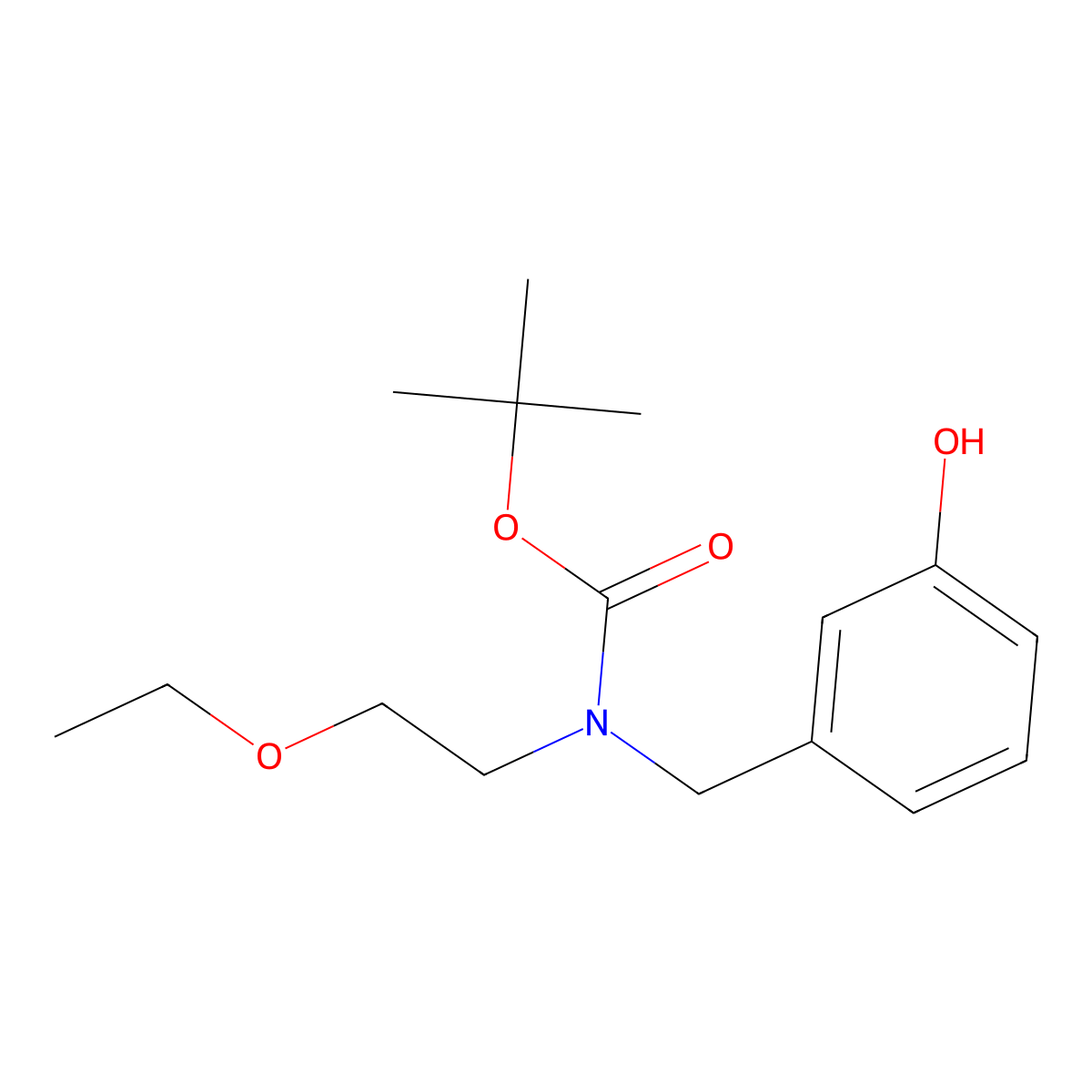 tert-butyl N-(2-ethoxyethyl)-N-[(3-hydroxyphenyl)methyl]carbamate molecular structure, CAS 2413899-78-0