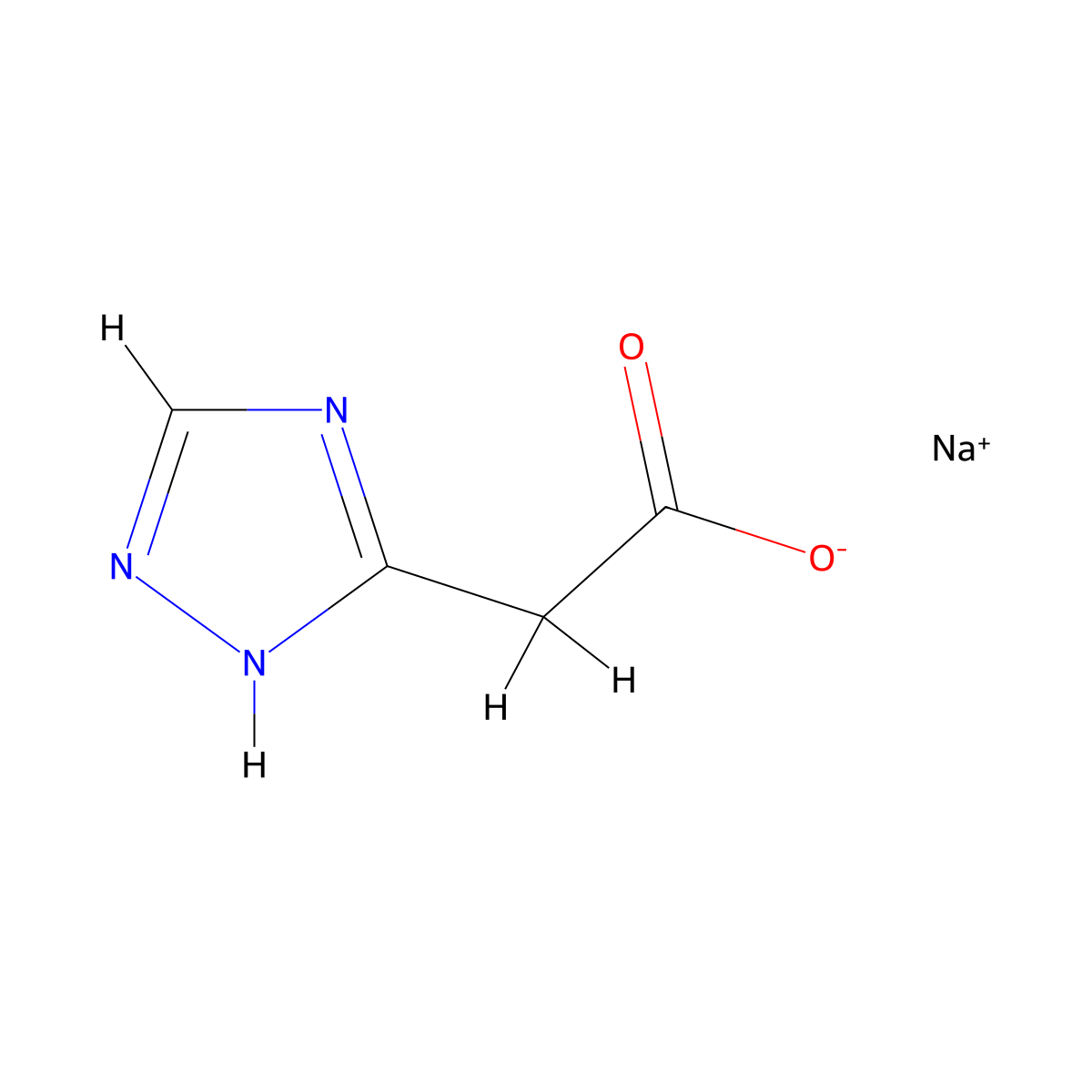 sodium 2-(1H-1,2,4-triazol-3-yl)acetate molecular structure, CAS 2413899-96-2