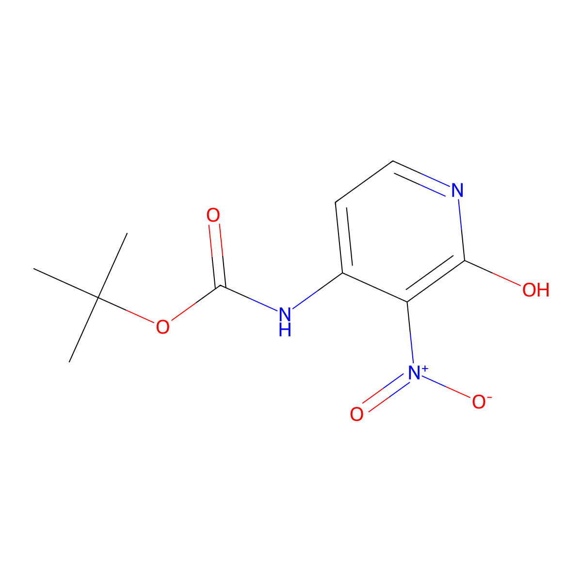 tert-butyl N-(2-hydroxy-3-nitropyridin-4-yl)carbamate molecular structure, CAS 2413900-08-8