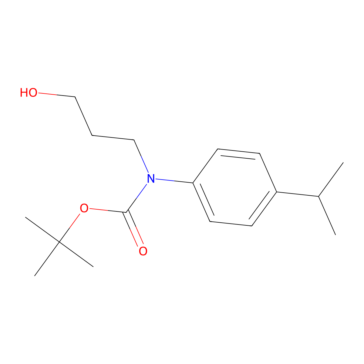 tert-butyl N-(3-hydroxypropyl)-N-[4-(propan-2-yl)phenyl]carbamate molecular structure, CAS 2413900-11-3