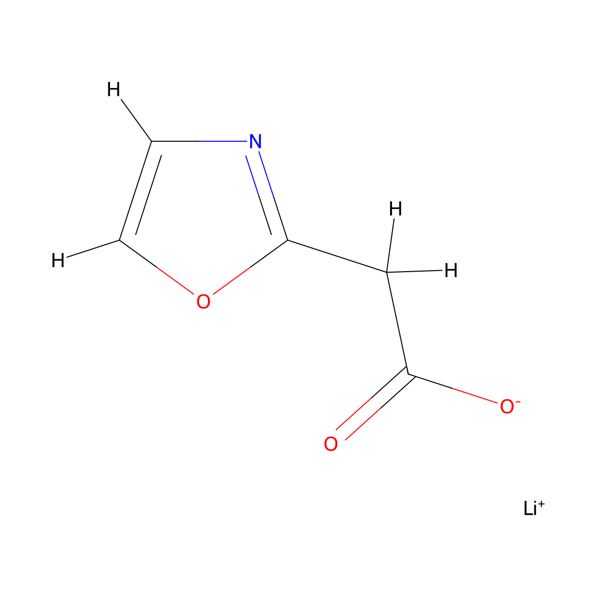 Lithium;2-(1,3-oxazol-2-yl)acetate molecular structure, CAS 2413900-52-2