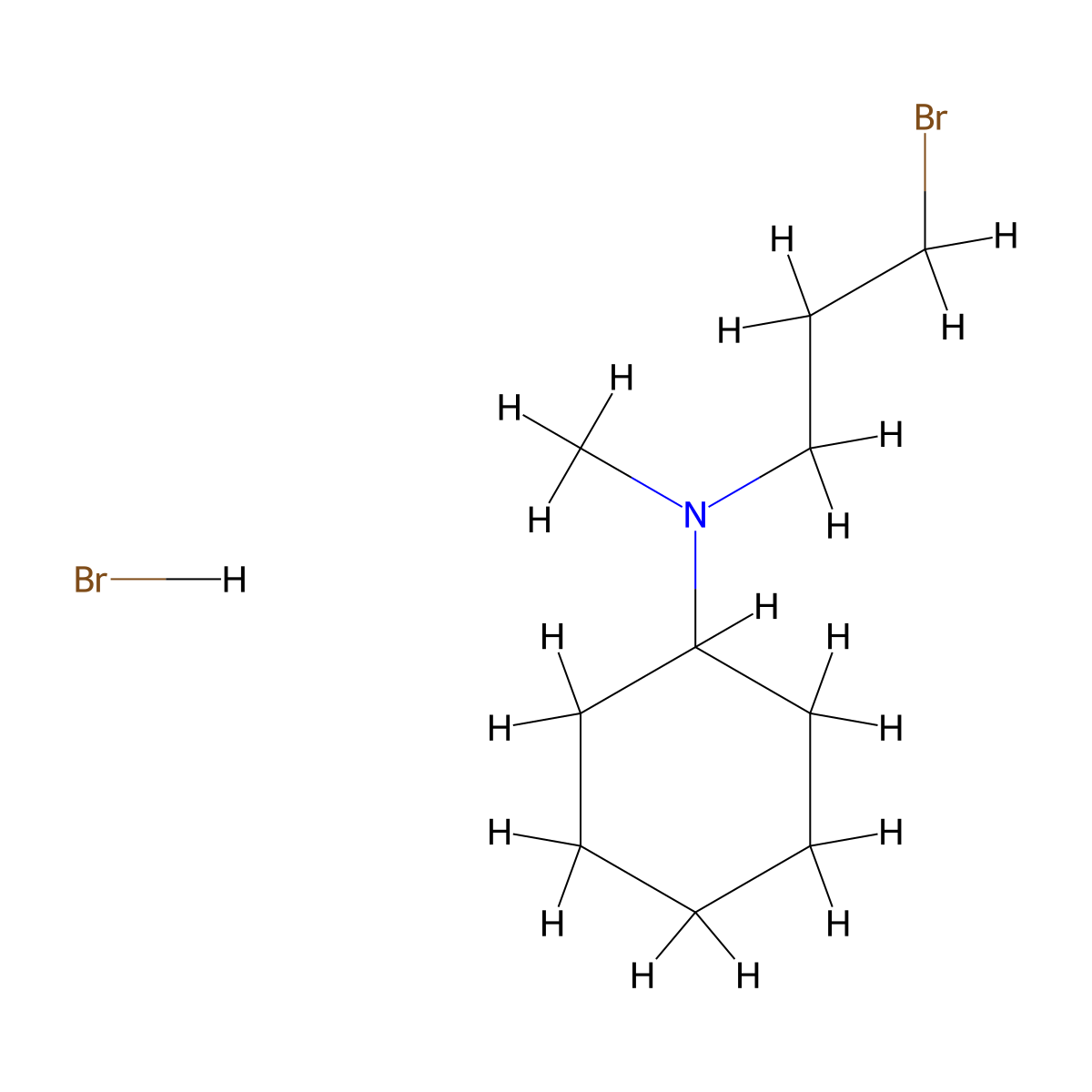 N-(3-bromopropyl)-N-methylcyclohexanamine hydrobromide molecular structure, CAS 2413900-59-9