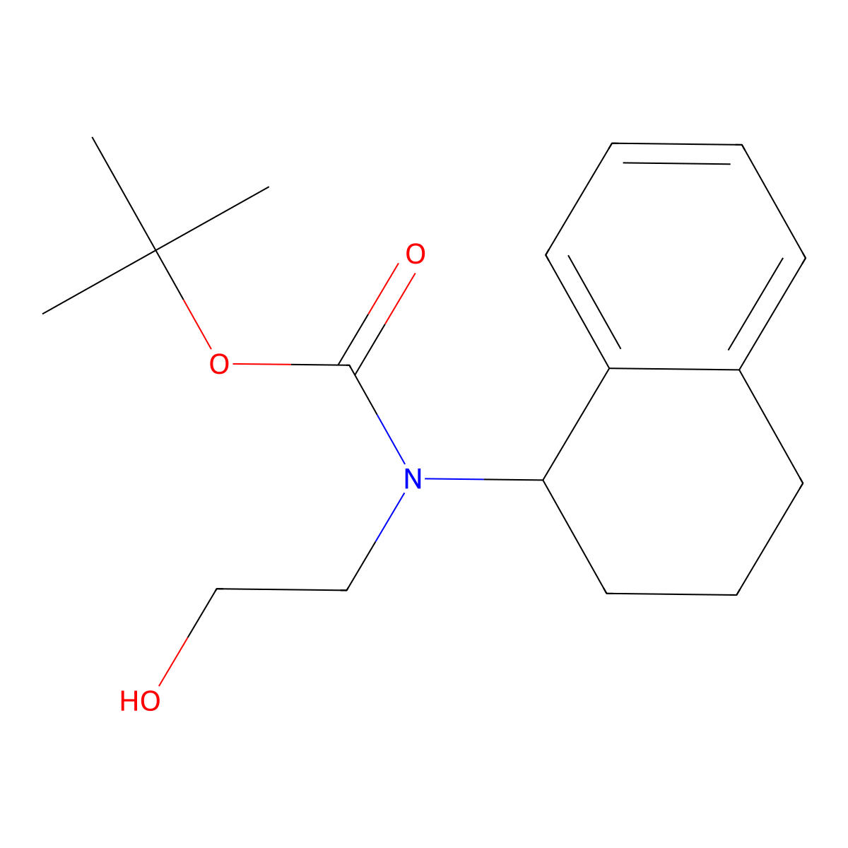 tert-butyl N-(2-hydroxyethyl)-N-(1,2,3,4-tetrahydronaphthalen-1-yl)carbamate molecular structure, CAS 2413900-71-5