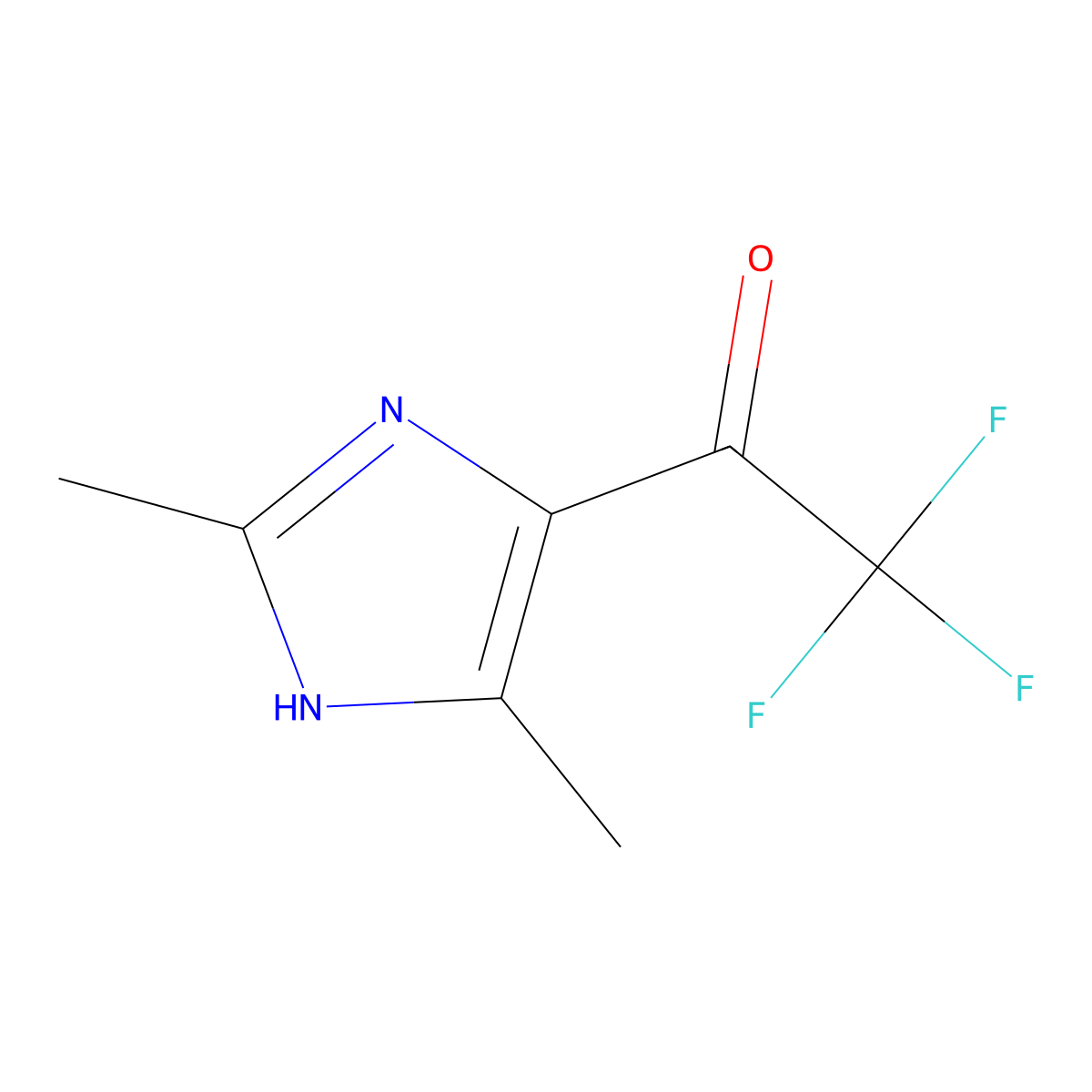 1-(2,5-dimethyl-1H-imidazol-4-yl)-2,2,2-trifluoroethan-1-one molecular structure, CAS 2413901-05-8
