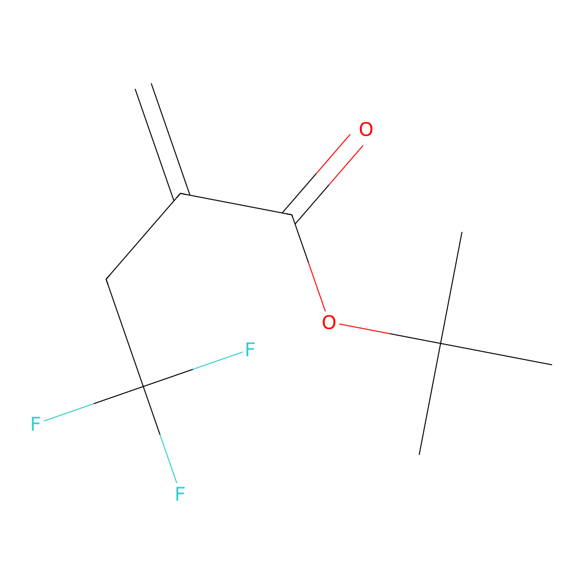 Tert-butyl 4,4,4-trifluoro-2-methylidenebutanoate molecular structure, CAS 2413901-10-5