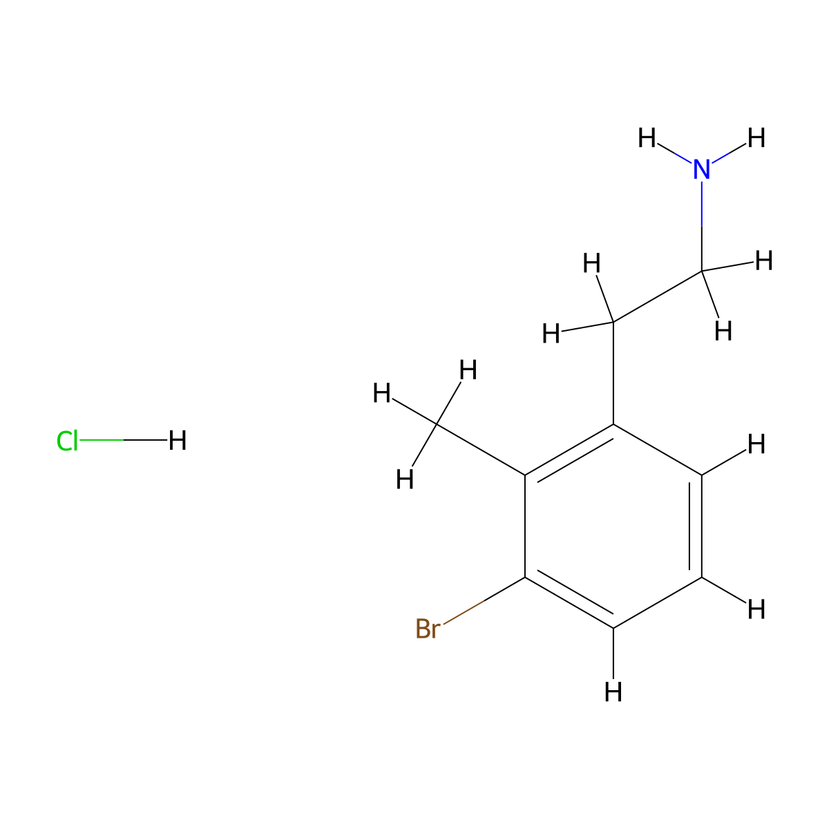 2-(3-Bromo-2-methylphenyl)ethan-1-amine hydrochloride molecular structure, CAS 2413903-58-7
