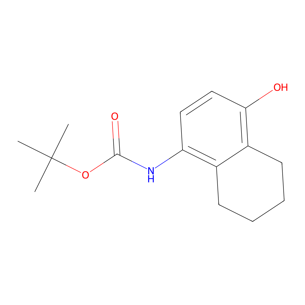 tert-butyl N-(4-hydroxy-5,6,7,8-tetrahydronaphthalen-1-yl)carbamate molecular structure, CAS 2413903-62-3