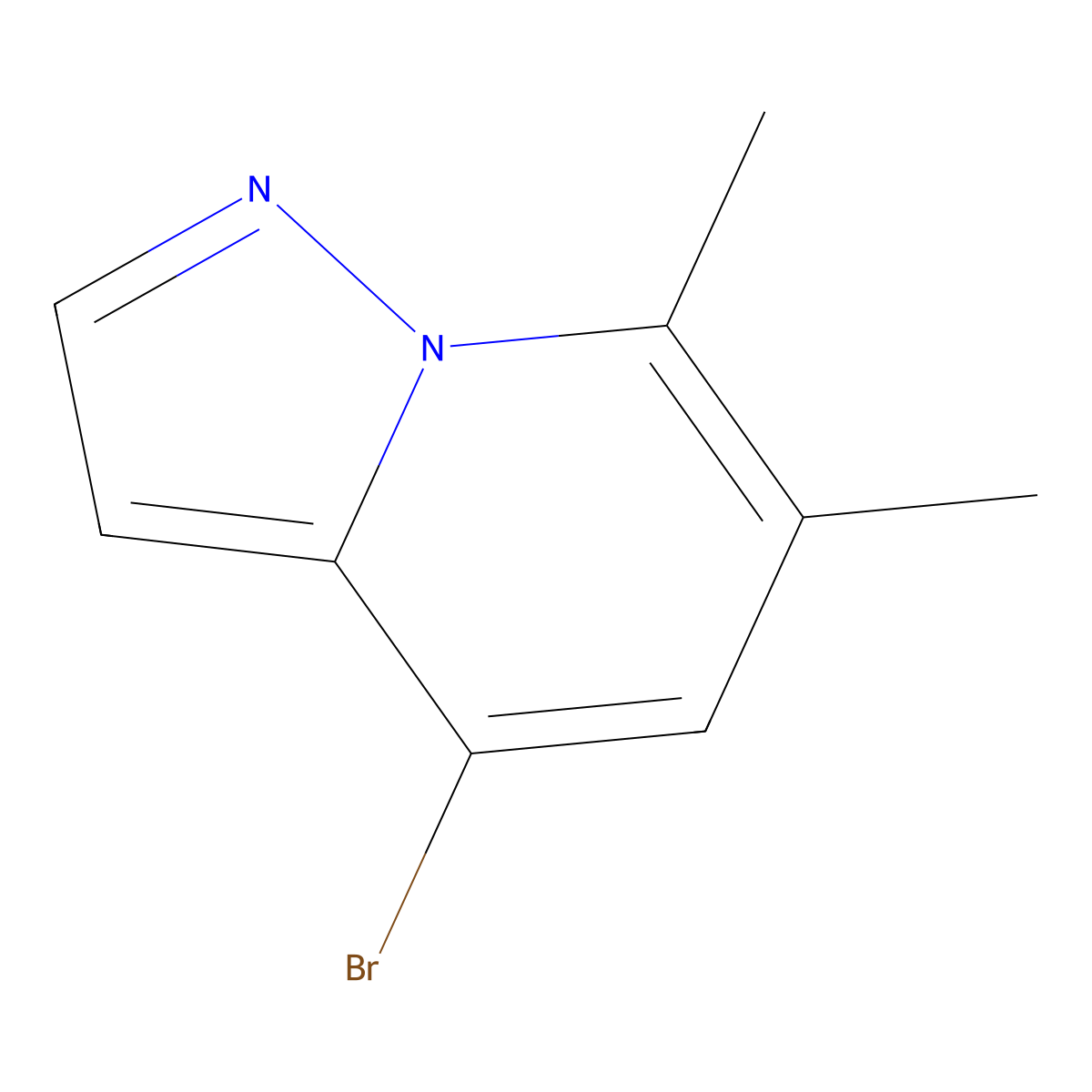 4-Bromo-6,7-dimethylpyrazolo(1,5-a)pyridine molecular structure, CAS 2413903-68-9