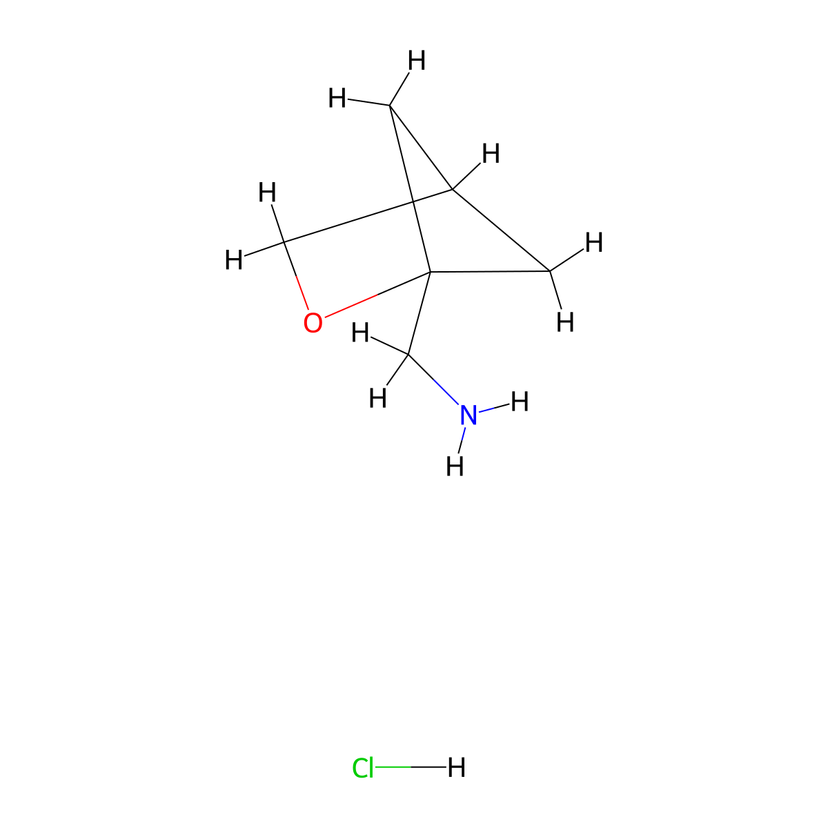 1-{2-Oxabicyclo[2.1.1]hexan-1-yl}methanamine hydrochloride molecular structure, CAS 2413903-70-3