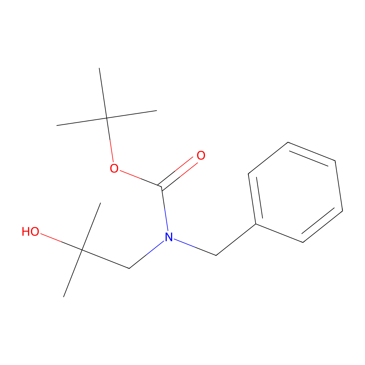 Tert-butyl N-benzyl-N-(2-hydroxy-2-methylpropyl)carbamate molecular structure, CAS 2413903-98-5