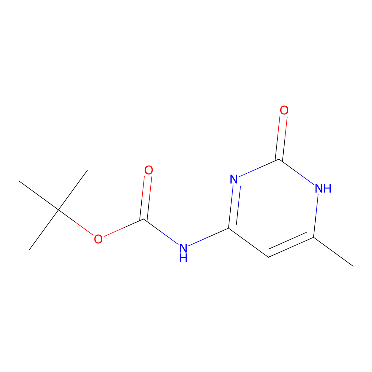 tert-butyl N-(2-hydroxy-6-methylpyrimidin-4-yl)carbamate molecular structure, CAS 2413904-01-3