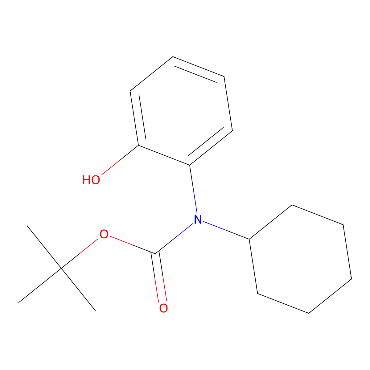 tert-butyl N-cyclohexyl-N-(2-hydroxyphenyl)carbamate molecular structure, CAS 2413904-02-4