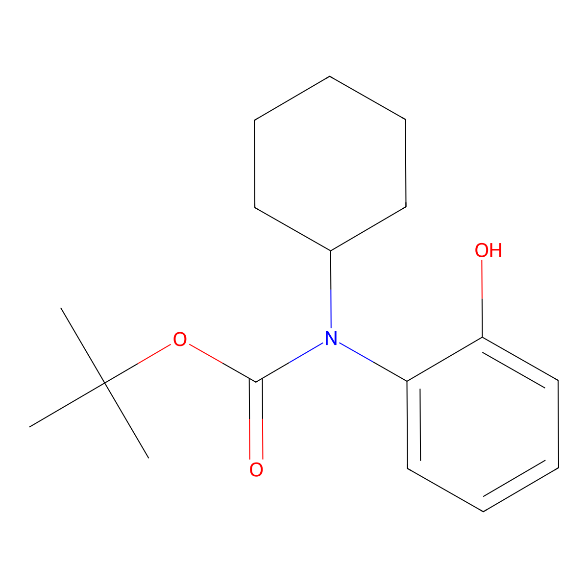tert-butyl N-cyclohexyl-N-(2-hydroxyphenyl)carbamate molecular structure, CAS 2413904-02-4