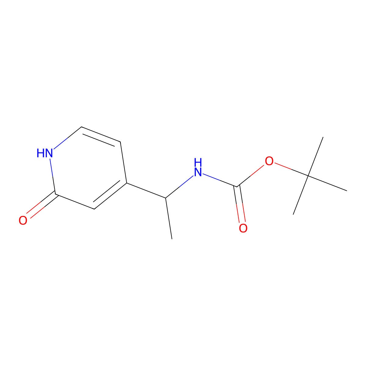tert-butyl N-[1-(2-hydroxypyridin-4-yl)ethyl]carbamate molecular structure, CAS 2413904-04-6