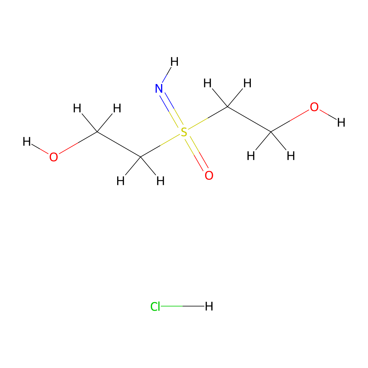 Bis(2-hydroxyethyl)(imino)-lambda6-sulfanone hydrochloride molecular structure, CAS 2413904-13-7