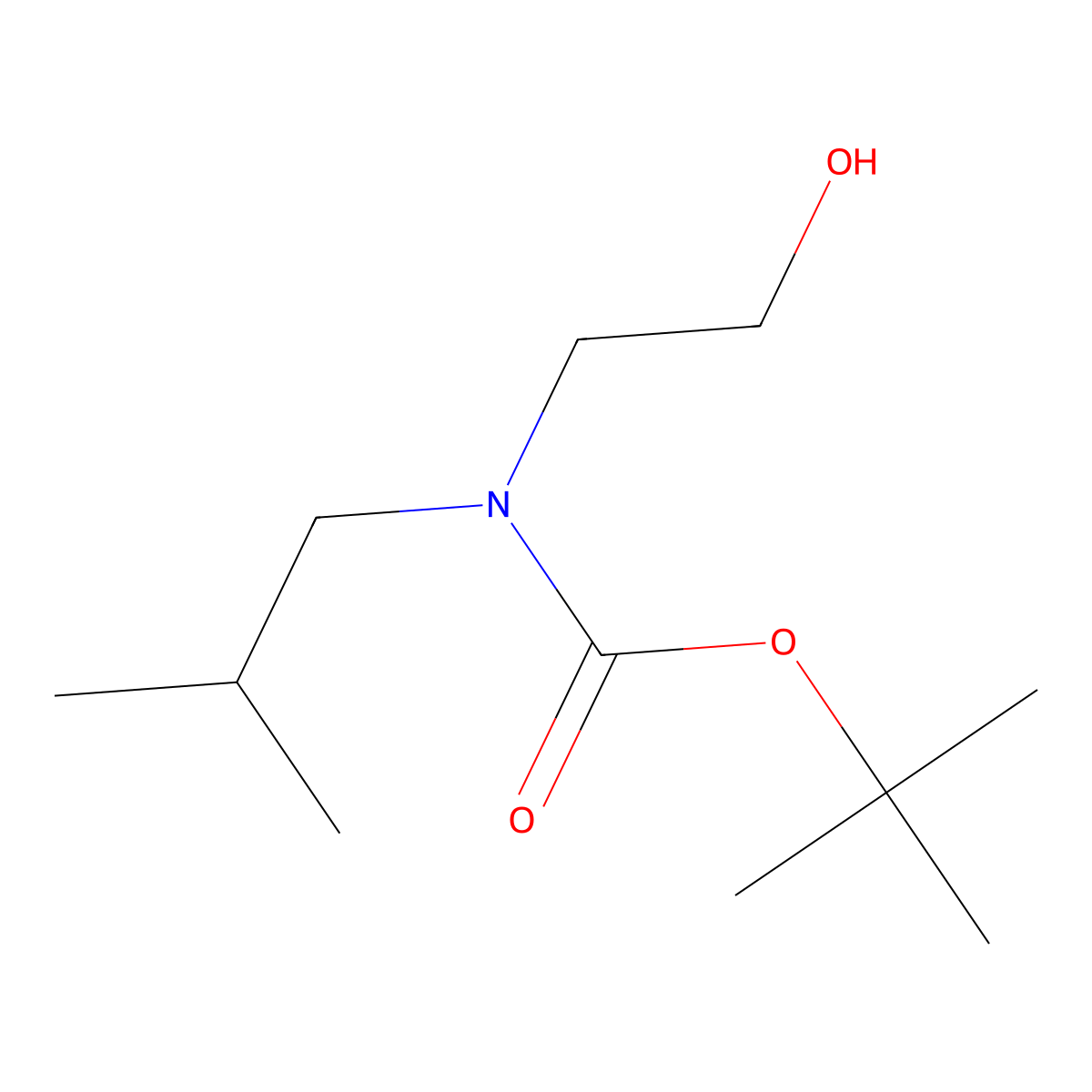 tert-Butyl (2-hydroxyethyl)(isobutyl)carbamate molecular structure, CAS 2413904-43-3