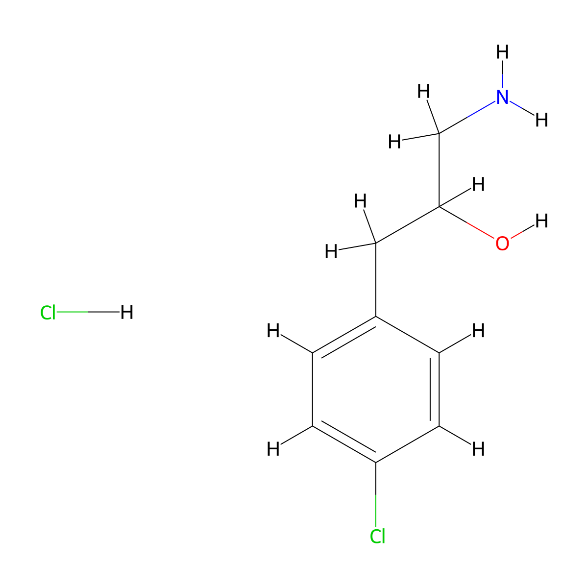 1-Amino-3-(4-chlorophenyl)propan-2-ol;hydrochloride molecular structure, CAS 2413904-44-4