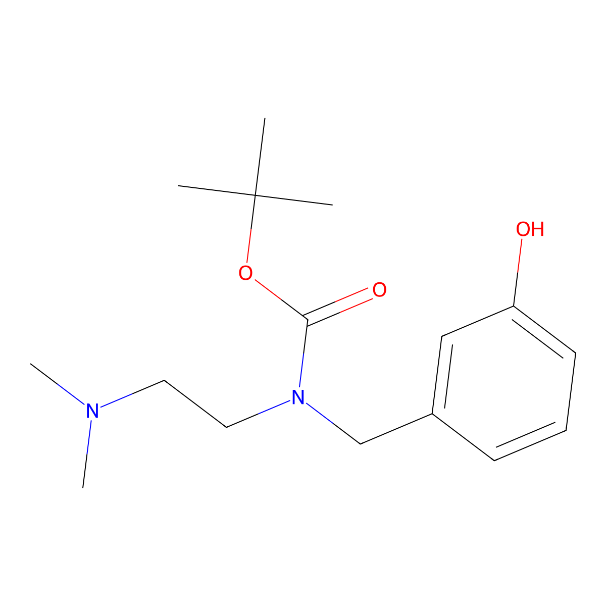 tert-butyl N-[2-(dimethylamino)ethyl]-N-[(3-hydroxyphenyl)methyl]carbamate molecular structure, CAS 2413904-69-3