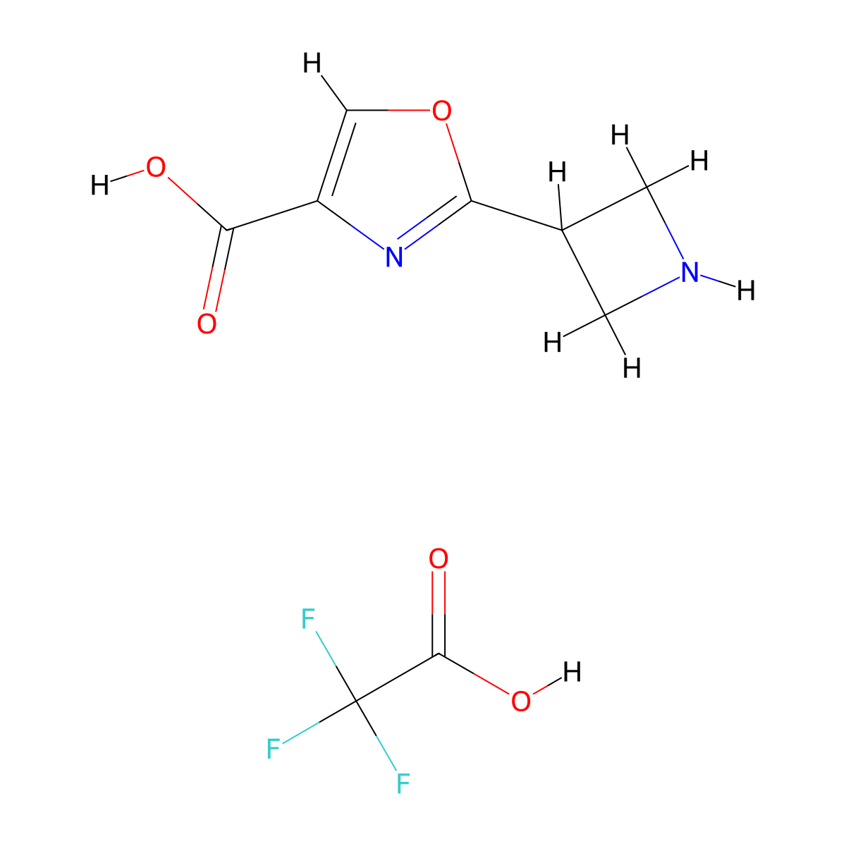 2-(Azetidin-3-yl)-1,3-oxazole-4-carboxylicacid,trifluoroaceticacid molecular structure, CAS 2413904-72-8
