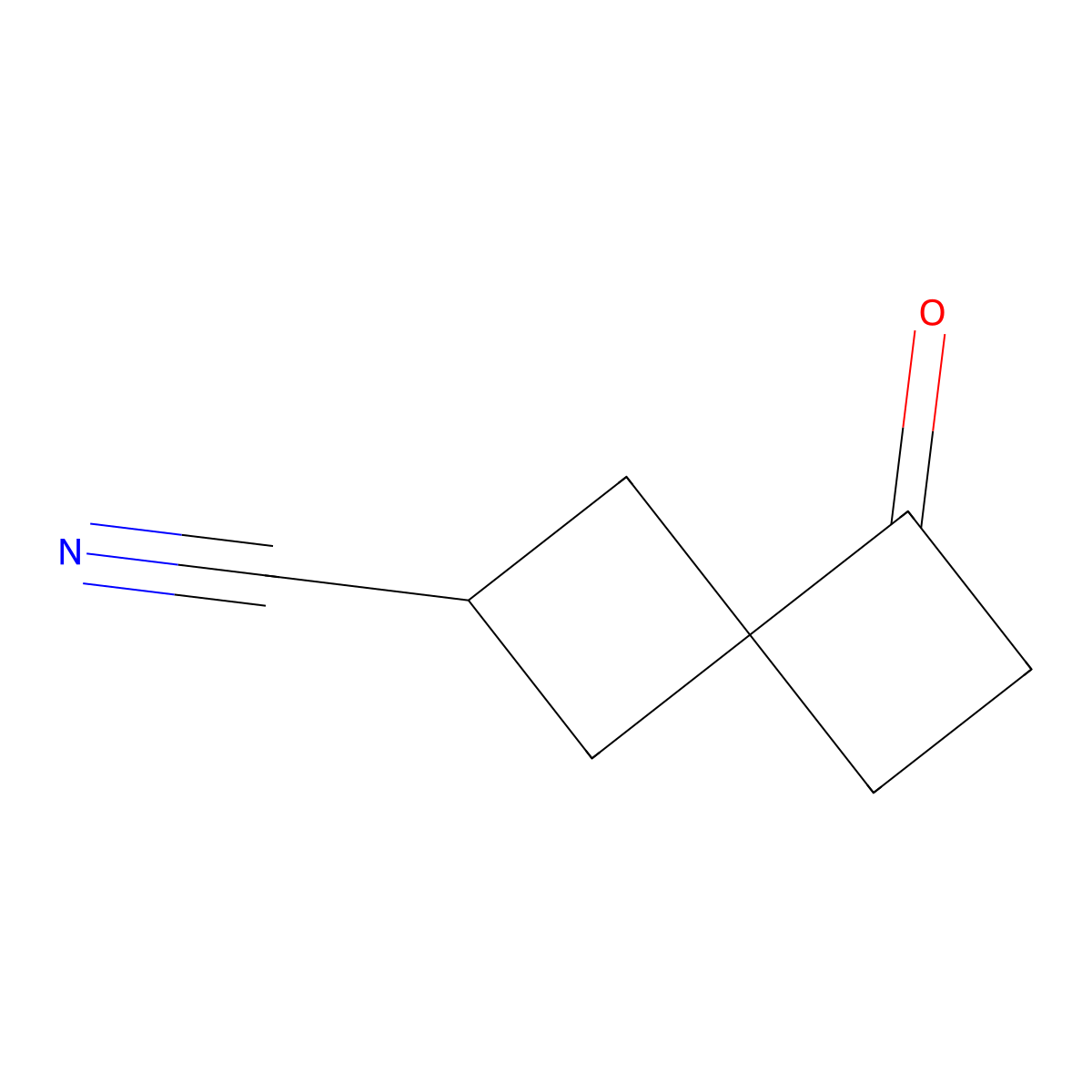 5-Oxospiro[3.3]heptane-2-carbonitrile molecular structure, CAS 2413904-81-9