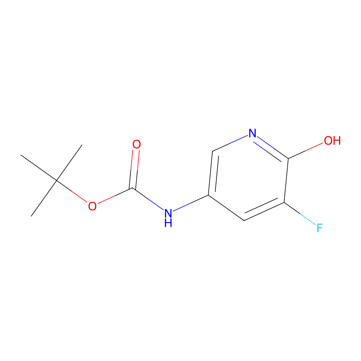 Tert-butyl (5-fluoro-6-oxo-1,6-dihydropyridin-3-yl)carbamate molecular structure, CAS 2413905-10-7