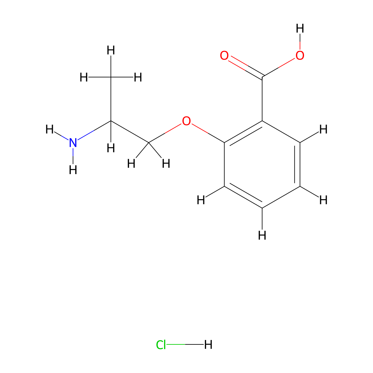 2-(2-Aminopropoxy)benzoic acid hydrochloride molecular structure, CAS 2413905-13-0